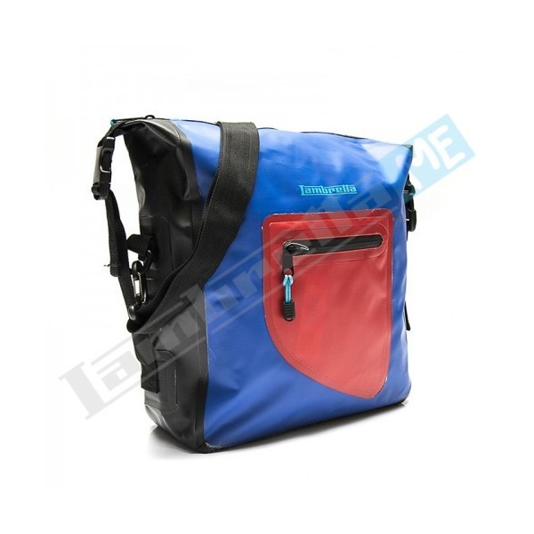 BORSA MESSENGER LAMBRETTA WATERPROOF - BLU/ROSSO - Motoricambi