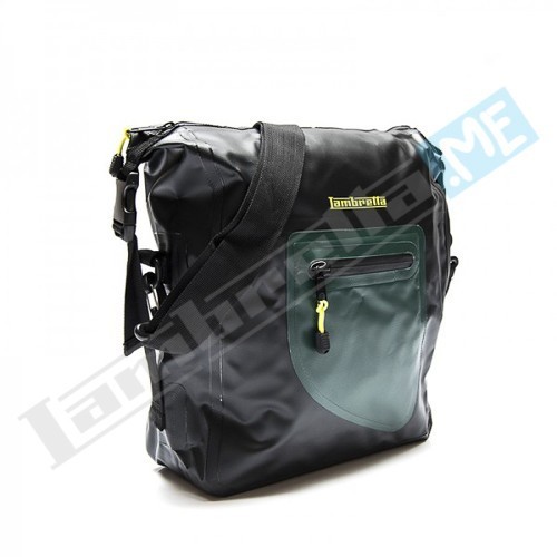 BORSA MESSENGER LAMBRETTA WATERPROOF - NERO/VERDE - Motoricambi