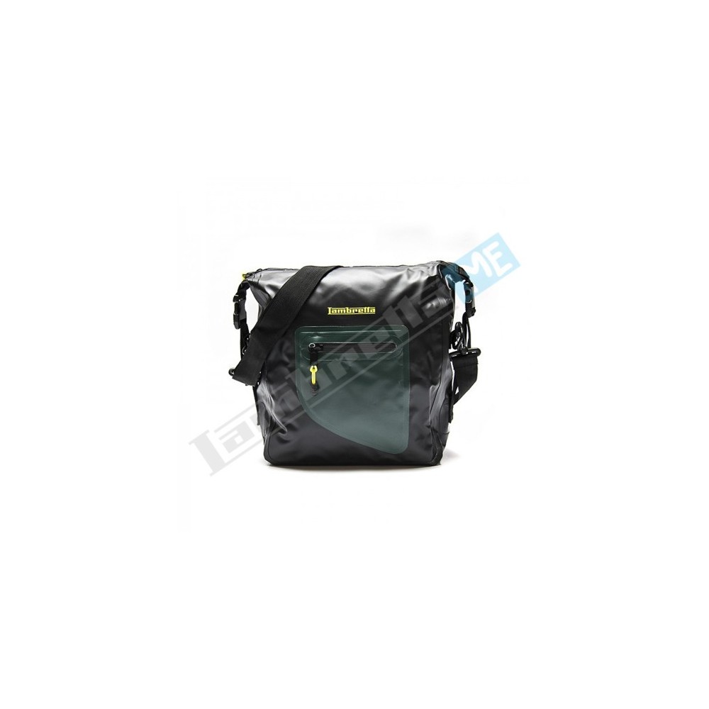 BORSA MESSENGER LAMBRETTA WATERPROOF - NERO/VERDE - Motoricambi