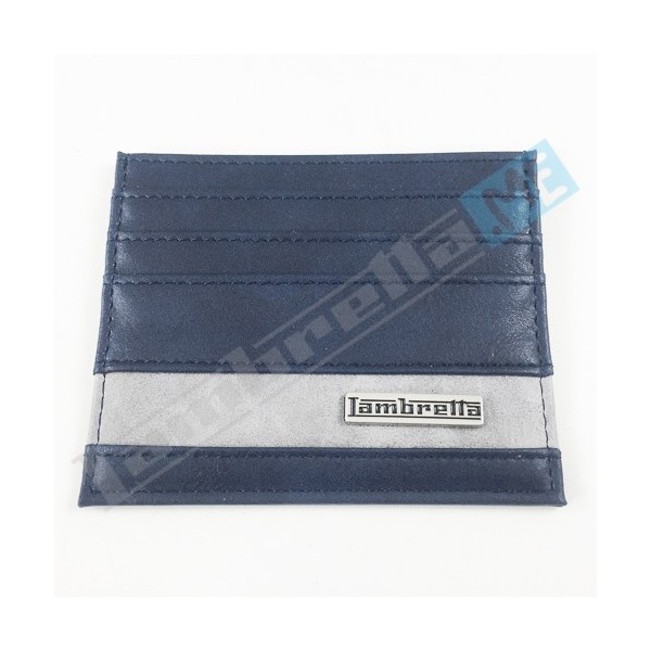 PORTA CARTE DI CREDITO LAMBRETTA - BLU - Motoricambi Shop