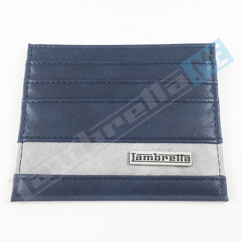 PORTA CARTE DI CREDITO LAMBRETTA - BLU - Motoricambi Shop