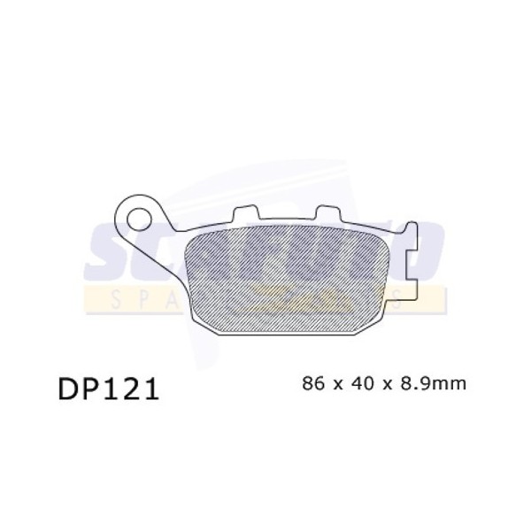 Pastiglia freno HONDA-TRIUMPH-YAMAHA DP121 POST.