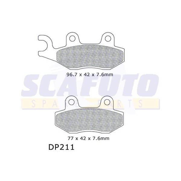 Pastiglia freno HUSQVARNA-KAWASAKI-SUZUKI DP211 Ant.