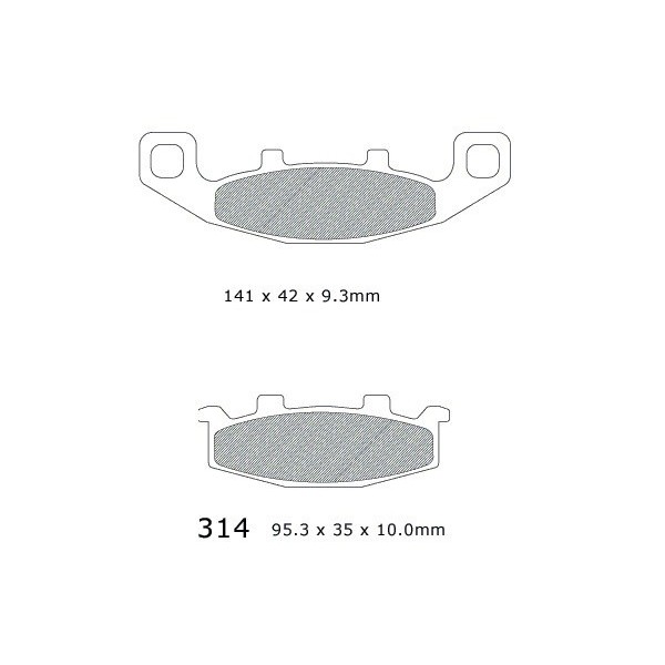 Pastiglia freno KAWASAKI-SUZUKI DP314 Ant.
