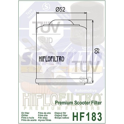 Filtro olio HIFLO Scooter 125/150/180/200/250/300/350cc 4 tempi