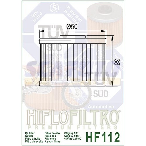 Filtro olio HIFLO 4 tempi vari modelli - Motoricambi Shop