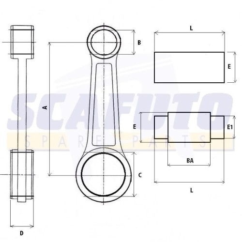 Biella APRILIA AMICO 50cc 2t asse + 6/100 - Motoricambi Shop