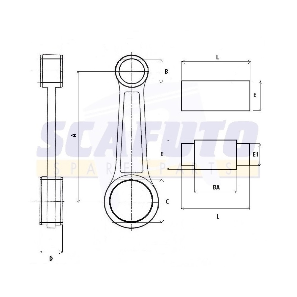 Biela GARELLI 50 2 tempi VIP-GULP-FLEX - Motoricambi Shop